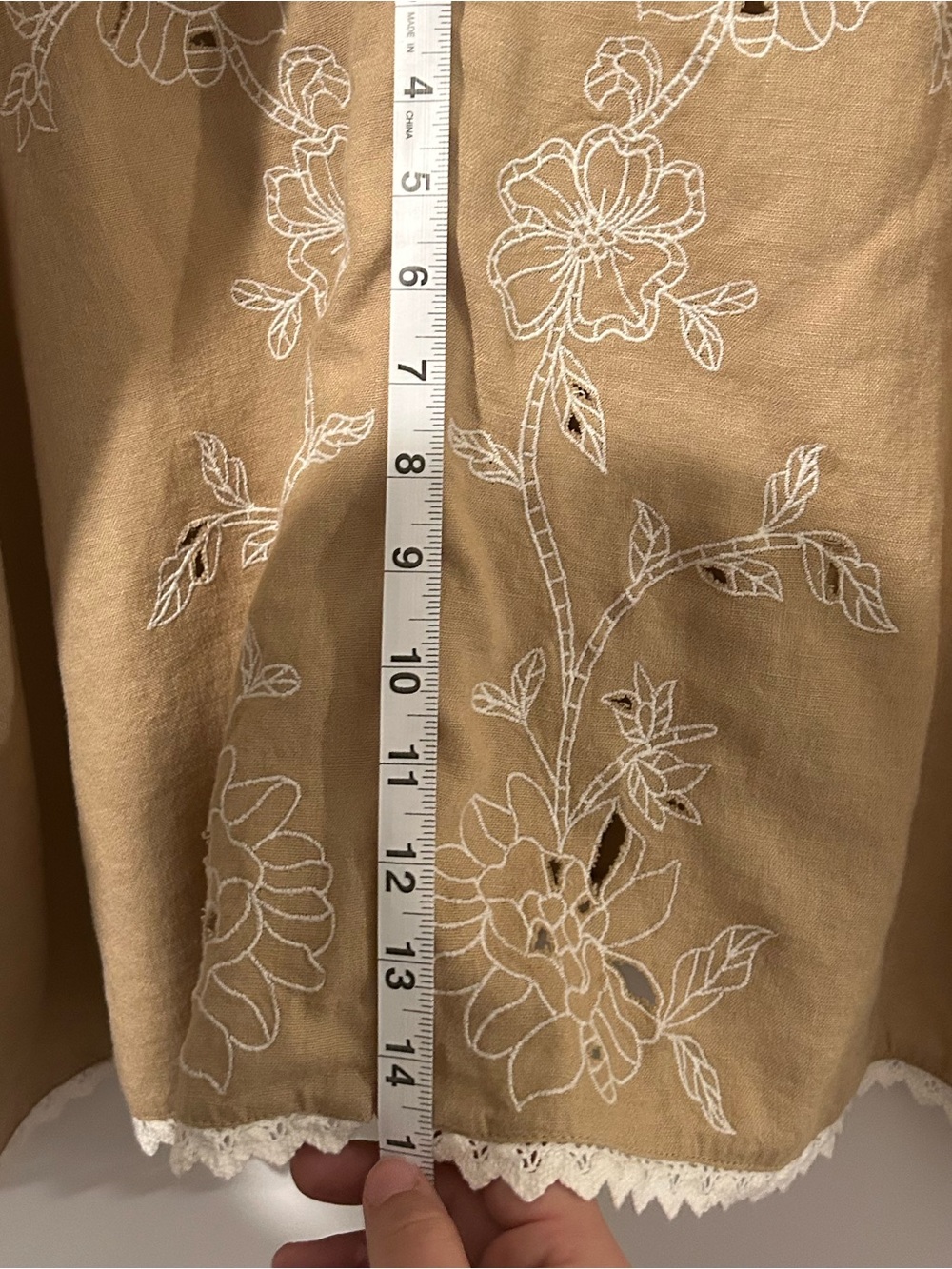 Universal Thread Tan Embroidered V-Neck Tunic - Picture 4 of 8